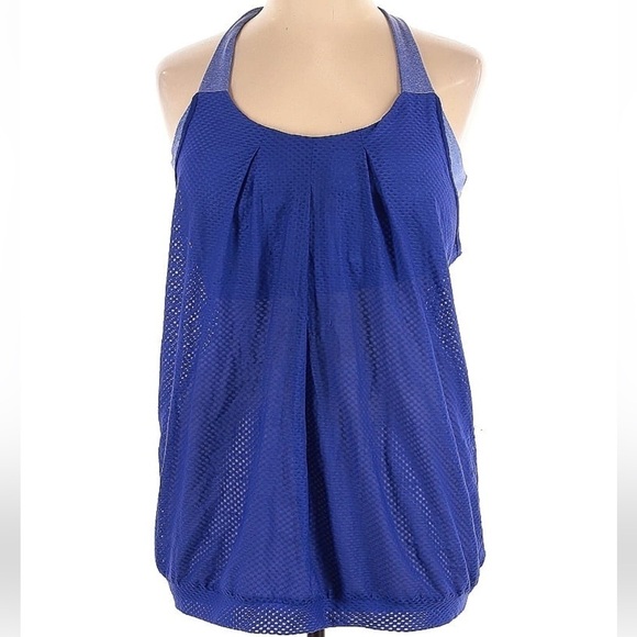 Cabi Racerback Tank Cobalt Blue Women’s Mesh Shirt Two In One Bra Size Small M - Picture 1 of 7
